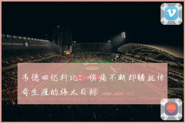 韦德回忆科比：伤痛不断却铸就传奇生涯的伟大目标